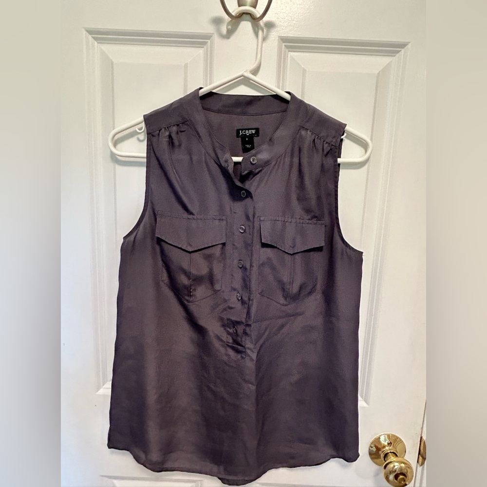 J Crew sleeveless top.